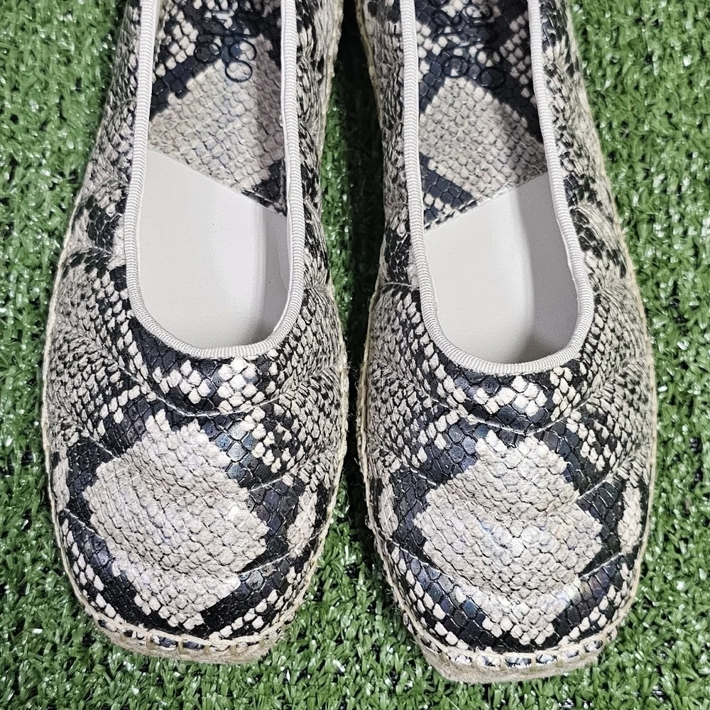 FRANCO SARTO | KIYA SNAKESKIN FAUX LEATHER QUILTED ESPADRILLES